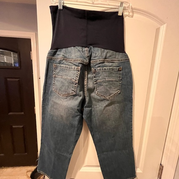 Women's Blue Maternity Jeans - Picture 3 of 7